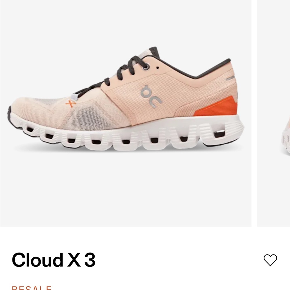 NEW!!!On Running Cloud X 3 Women's Running Shoe — Rose Sand with Black Accents - Picture 3 of 3